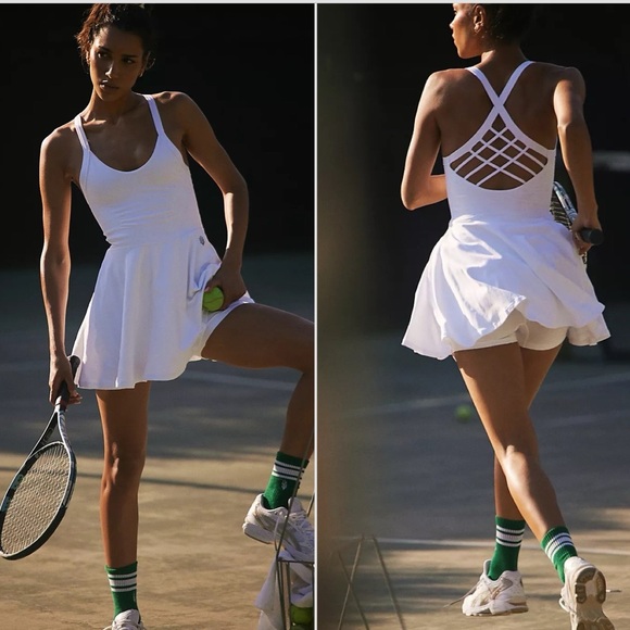 NWOT Free People Good Karma Tennis Dress White XS/S - Picture 1 of 10